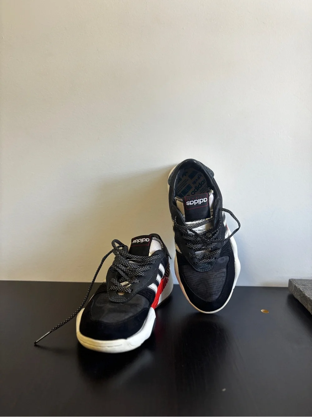Alexander Wang Adidas turned out sneaker Black White Red Low-Top Sneakers